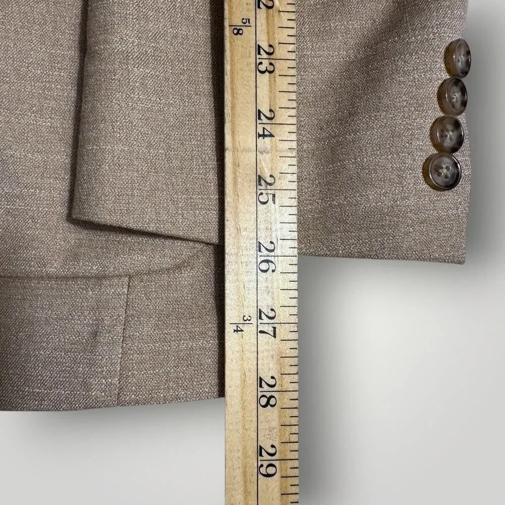 RALPH LAUREN Mens Blazer 50R Unstructured Sport Coat Two Button Jacket Tan Suits